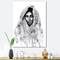 Designart - Monochrome Portrait of Young Indian Woman I - Modern Canvas Wall Art Print